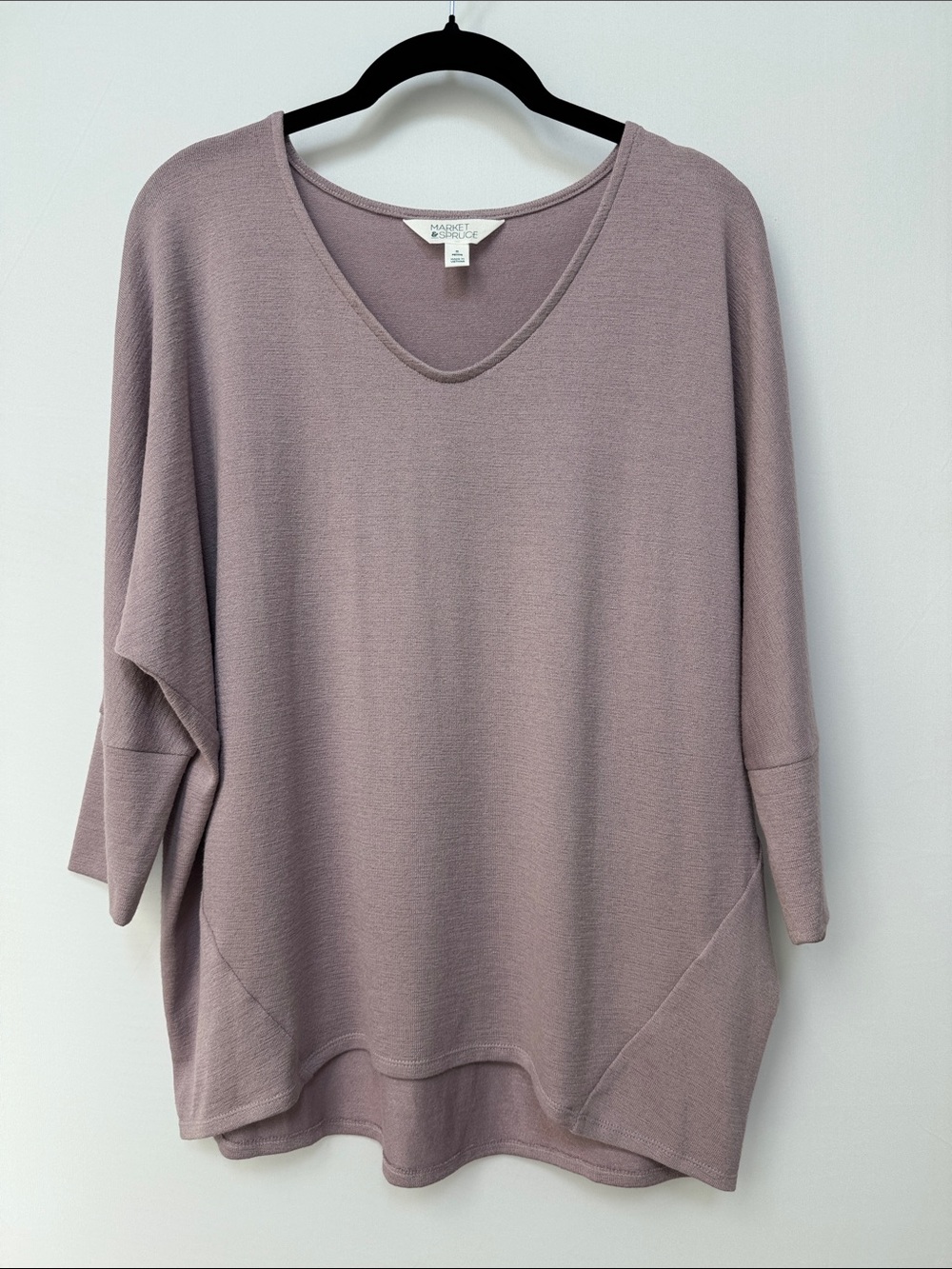 Market & Spruce Liraven V-Neck Dolman Knit Top